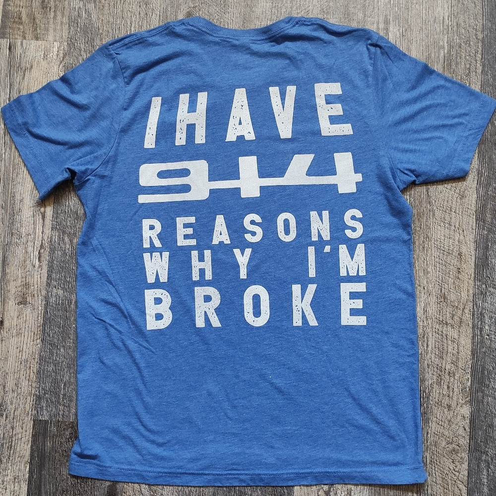 Men's large blue Porsche 914 T-shirt